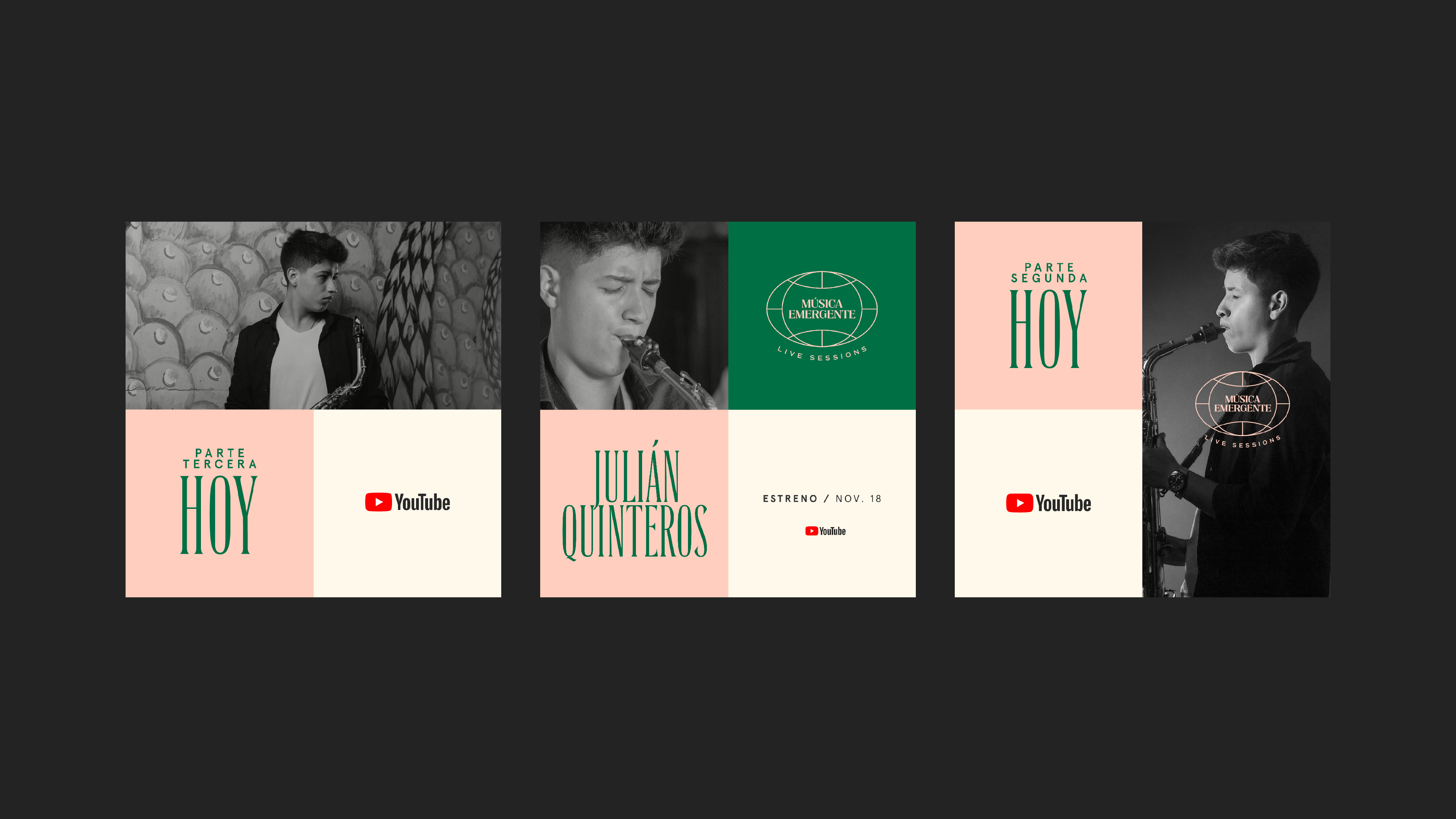 Baro Estudio Studio Branding Rebranding Logo Marca Brand Diseño Design Identidad Identity Música emergente Live sessions música en vivo music julián quinteros saxo