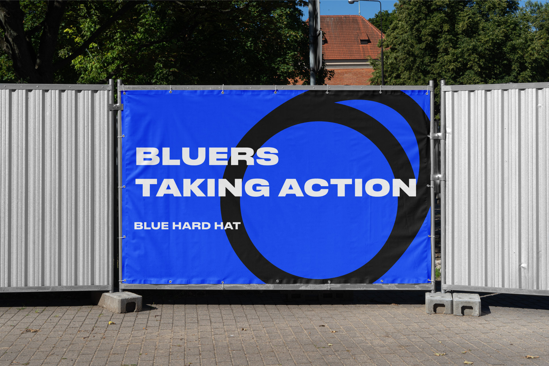 Baro Estudio Studio Branding Rebranding Logo Marca Brand Diseño Design Identidad Identity Blue Hard Hat construcción billboard valla publicitaria cartel calle