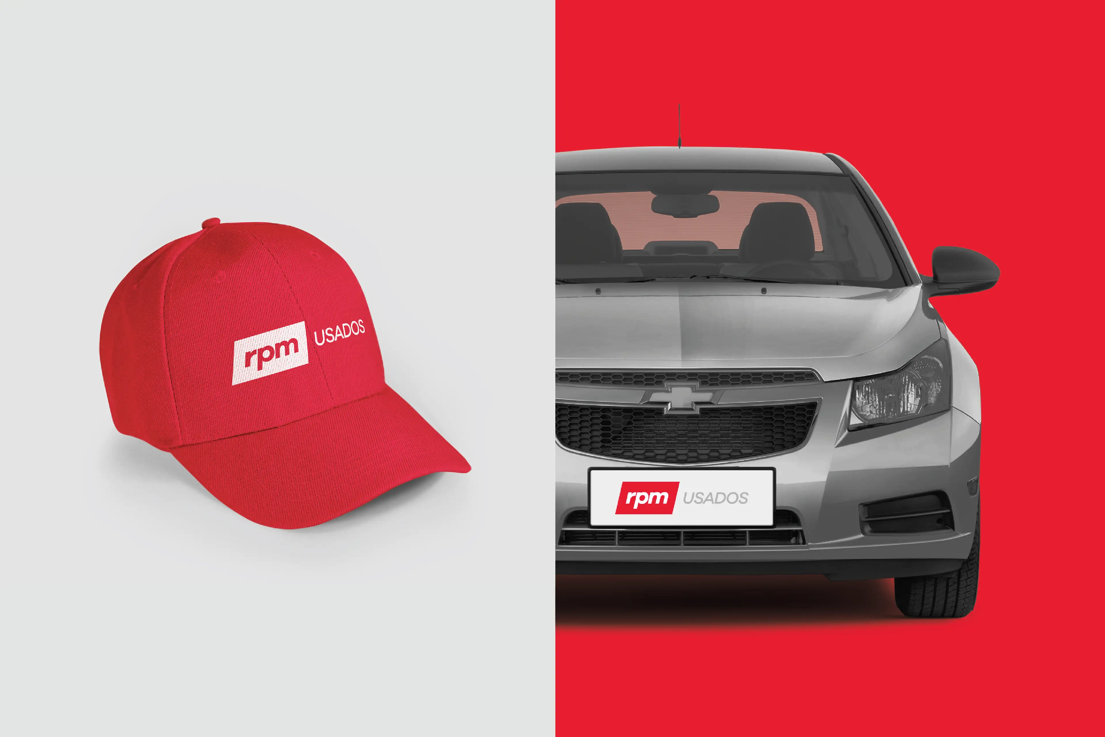 Baro Estudio Studio Branding Rebranding Logo Marca Brand Diseño Design Identidad Identity RPM Automotriz concesionaria car rent autos usados autos nuevos repuestos para autos cap gorra patente auto