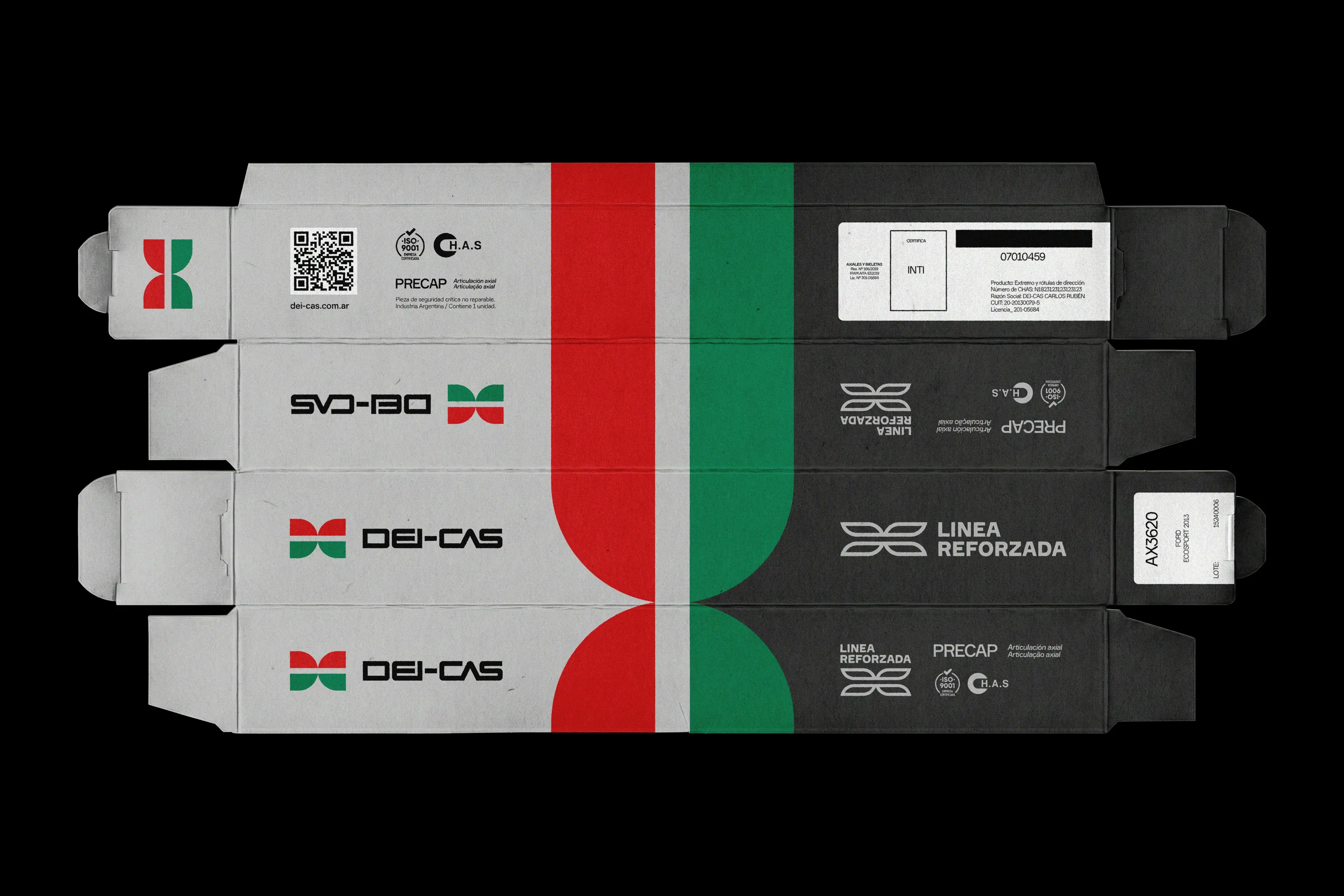 Baro Estudio Studio Branding Rebranding Logo Marca Brand Diseño Design Identidad Identity DEI-CAS Suspensión dirección autopartes paletadecolores colorspalette